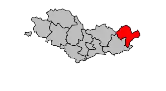 Kanton na mapě arrondissementu Beaune