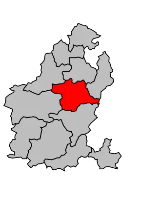 Kanton na mapě arrondissementu Guingamp