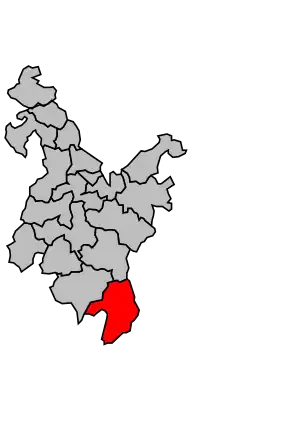 Kanton na mapě arrondissementu Saint-Brieuc