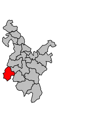 Kanton na mapě arrondissementu Saint-Brieuc