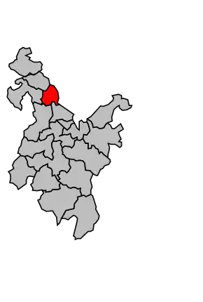 Kanton na mapě arrondissementu Saint-Brieuc