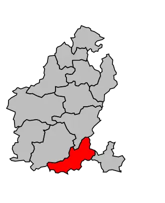 Kanton na mapě arrondissementu Guingamp