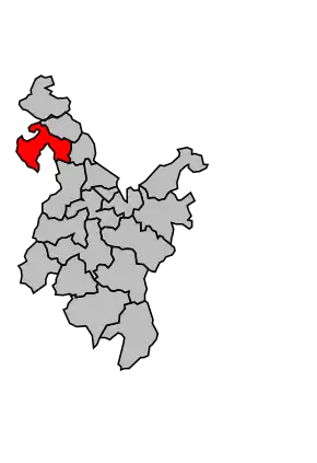 Kanton na mapě arrondissementu Saint-Brieuc