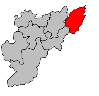 Kanton na mapě arrondissementu Lannion