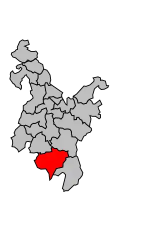 Kanton na mapě arrondissementu Saint-Brieuc