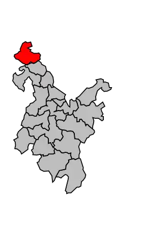 Kanton na mapě arrondissementu Saint-Brieuc