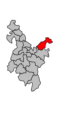 Kanton na mapě arrondissementu Saint-Brieuc