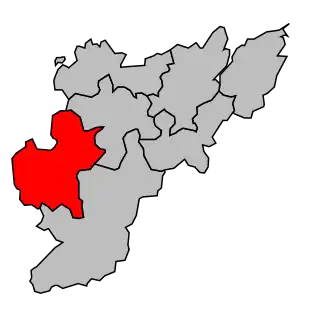 Kanton na mapě arrondissementu Lannion