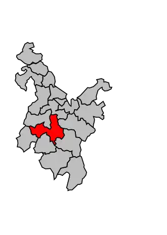 Kanton na mapě arrondissementu Saint-Brieuc