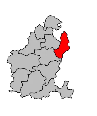 Kanton na mapě arrondissementu Guingamp