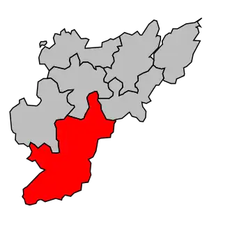 Kanton na mapě arrondissementu Lannion