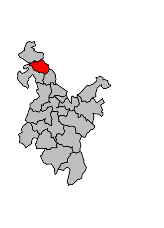 Kanton na mapě arrondissementu Saint-Brieuc