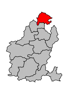 Kanton na mapě arrondissementu Guingamp