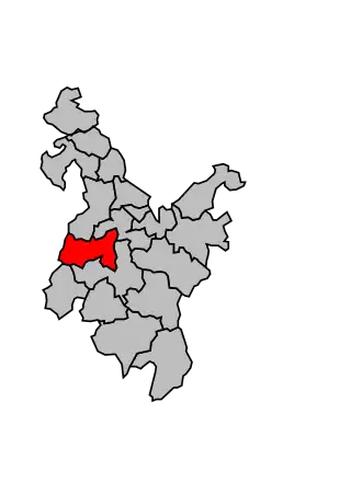 Kanton na mapě arrondissementu Saint-Brieuc