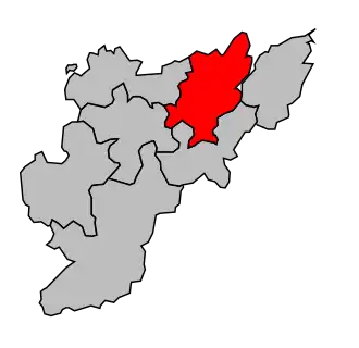 Kanton na mapě arrondissementu Lannion