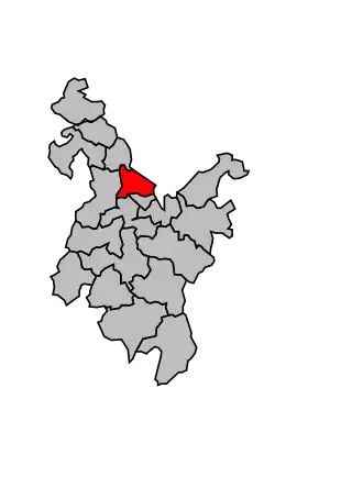 Kanton na mapě arrondissementu Saint-Brieuc