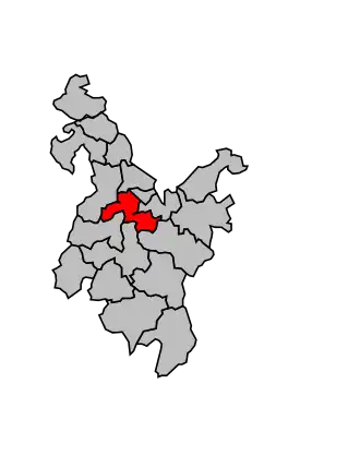 Kanton na mapě arrondissementu Saint-Brieuc