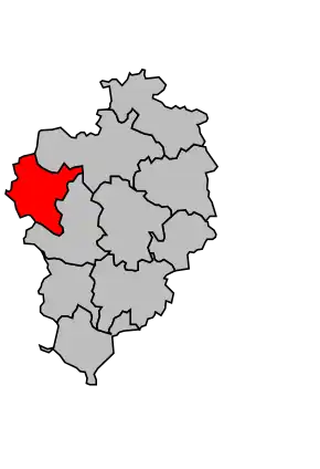 Kanton na mapě arrondissementu Sarlat-la-Canéda