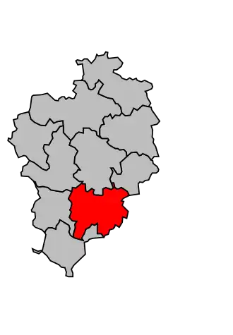 Kanton na mapě arrondissementu Sarlat-la-Canéda