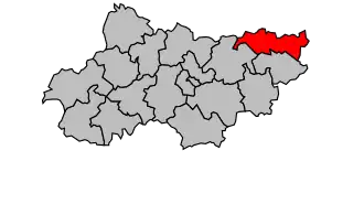 Kanton na mapě arrondissementu Périgueux