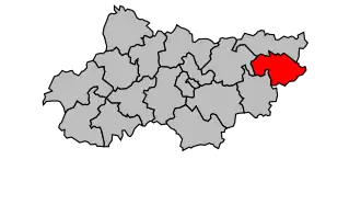 Kanton na mapě arrondissementu Périgueux