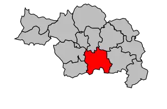 Kanton na mapě arrondissementu Bergerac