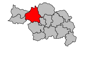 Kanton na mapě arrondissementu Bergerac