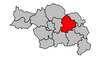 Kanton na mapě arrondissementu Bergerac