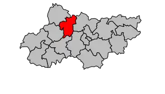 Kanton na mapě arrondissementu Périgueux