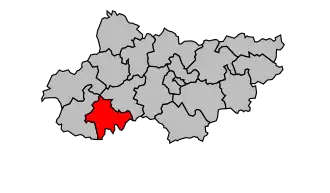 Kanton na mapě arrondissementu Périgueux