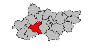 Kanton na mapě arrondissementu Périgueux