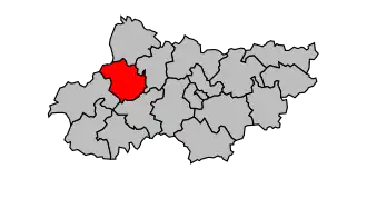 Kanton na mapě arrondissementu Périgueux