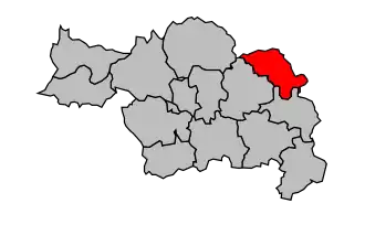 Kanton na mapě arrondissementu Bergerac