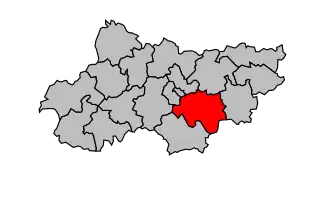 Kanton na mapě arrondissementu Périgueux