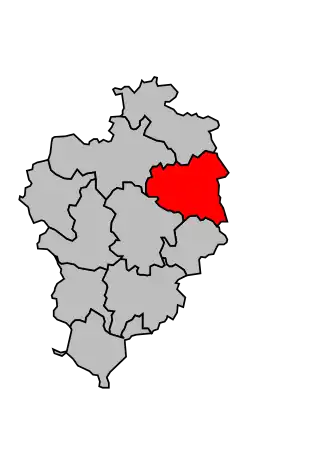 Kanton na mapě arrondissementu Sarlat-la-Canéda