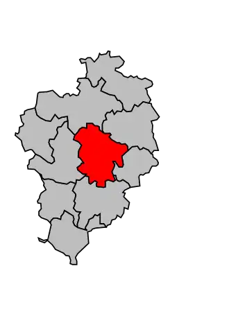 Kanton na mapě arrondissementu Sarlat-la-Canéda