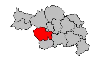 Kanton na mapě arrondissementu Bergerac