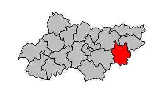 Kanton na mapě arrondissementu Périgueux