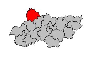 Kanton na mapě arrondissementu Périgueux