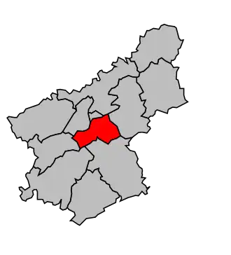 Kanton na mapě arrondissementu Besançon