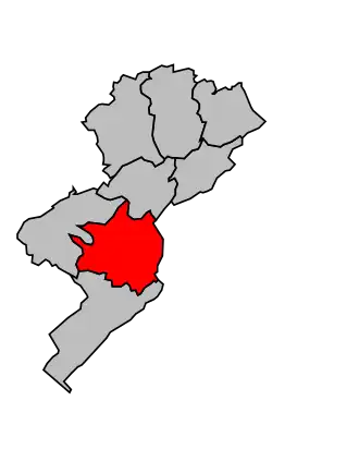 Kanton na mapě arrondissementu Pontarlier