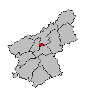 Kanton na mapě arrondissementu Besançon