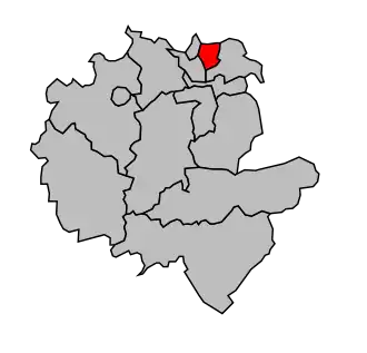 Kanton na mapě arrondissementu Montbéliard