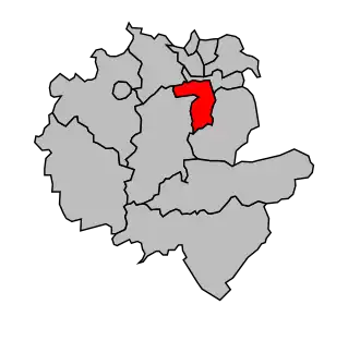 Kanton na mapě arrondissementu Montbéliard