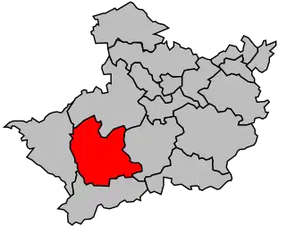 Kanton na mapě arrondissementu Évreux