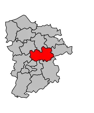 Kanton na mapě arrondissementu Bernay