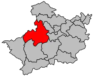 Kanton na mapě arrondissementu Évreux