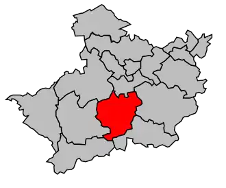 Kanton na mapě arrondissementu Évreux