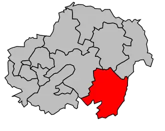 Kanton na mapě arrondissementu Les Andelys