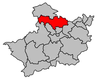 Kanton na mapě arrondissementu Évreux